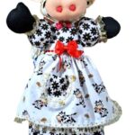 Muñeca de trapo de vaca Guardador de bolsas 50 ME(20)-Muñequería Elena