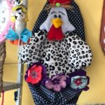 Muñeco de trapo de gallina Guardador de bolsas 55 ME(19)-Muñequería Elena