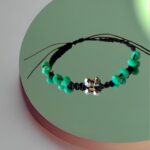 Pulsera verde hecha a mano 18 B (4)- Bisu Moda Creativa