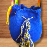 Tula azul tejida a mano 90 (14)- Artesanías Jumalu