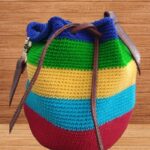 Tula multicolor tejida a mano 90 F(23)- Artesanías Jumalu