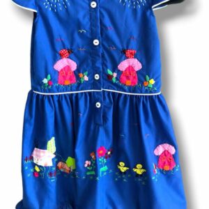 Vestido azul bordado F57-100