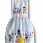Vestido blanco bordado niña F55-100