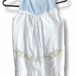 Vestido niña blanco con azul F52- 100