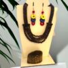 collar colgante de madera