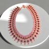 collar rosa en mostacilla