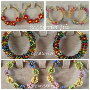 aretes artesnales con perlas y mostacilla (3)