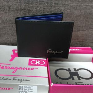 billetera negra ferregamo