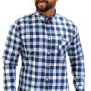 camisa manga larga hombre azul