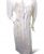 Vestido blanco bordado largo manga media-Bordados CrisBran
