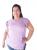 Blusa lila bordado en borde y diseño floreado – Bordados Marlu