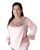 Blusa rosa manga campana bordada en cuello y mangas – Bordados One